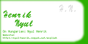 henrik nyul business card